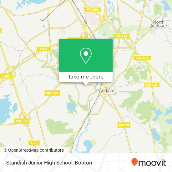 Mapa de Standish Junior High School