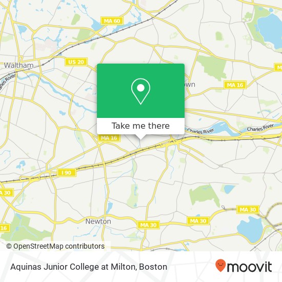 Aquinas Junior College at Milton map