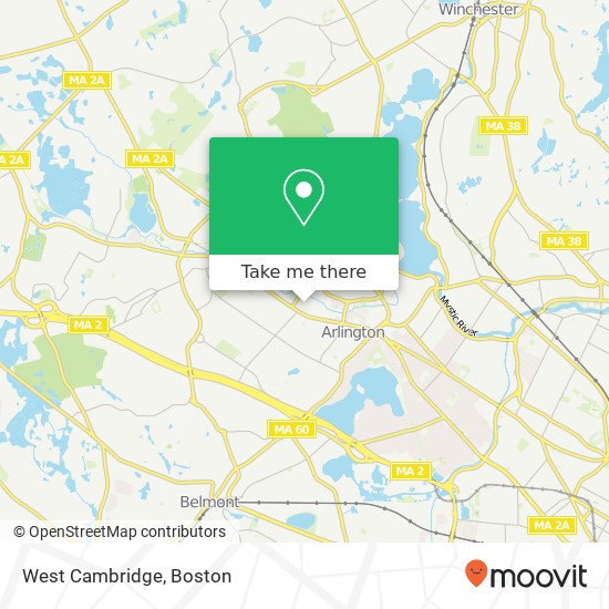 Mapa de West Cambridge