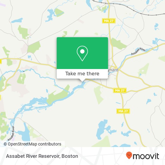 Mapa de Assabet River Reservoir