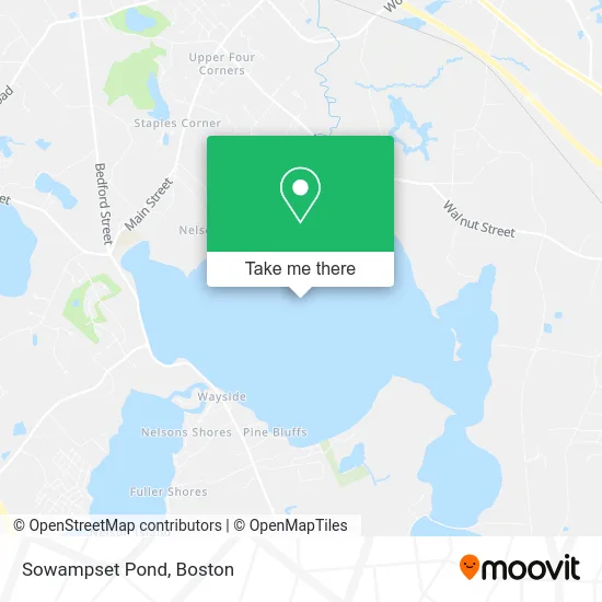Sowampset Pond map