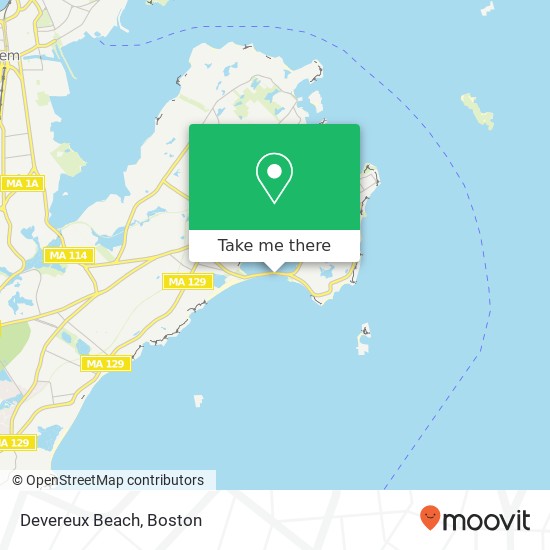 Mapa de Devereux Beach