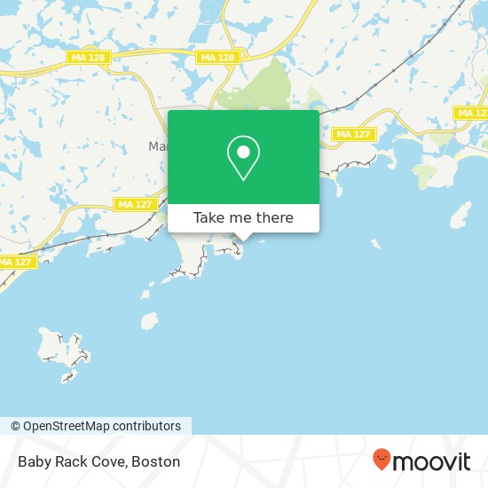 Mapa de Baby Rack Cove