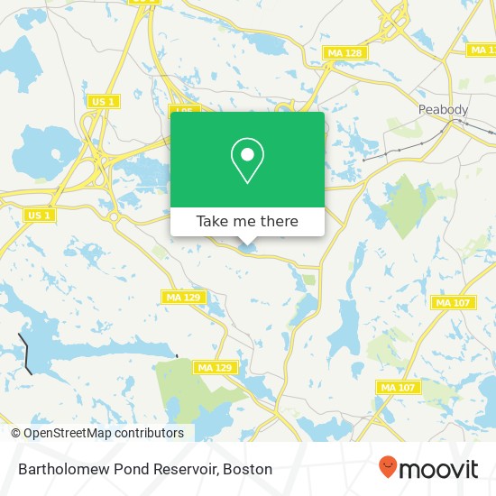 Mapa de Bartholomew Pond Reservoir