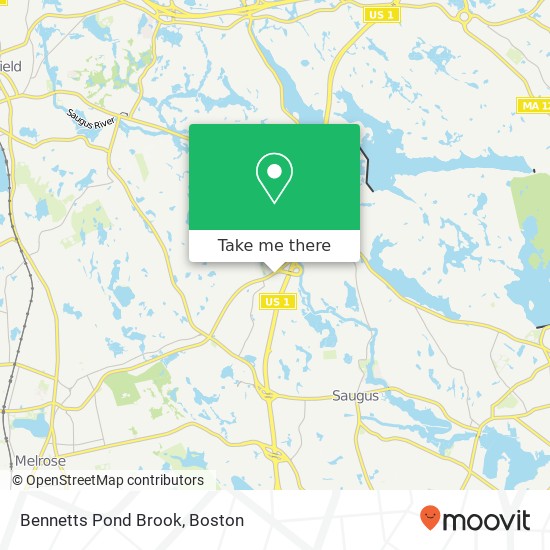 Bennetts Pond Brook map