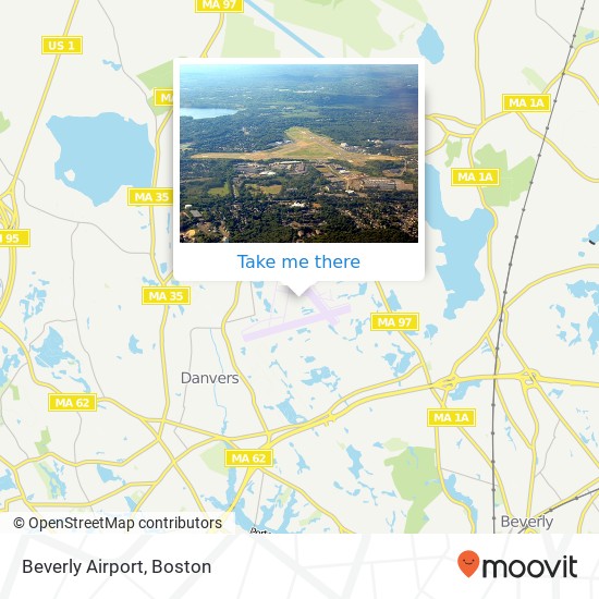 Beverly Airport map