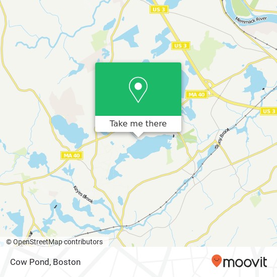 Cow Pond map