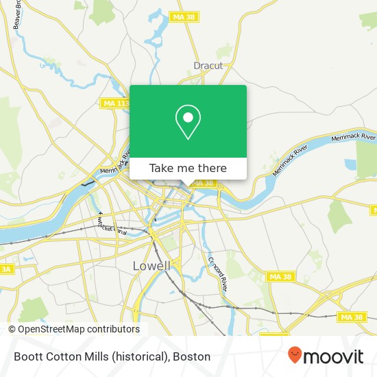 Mapa de Boott Cotton Mills (historical)