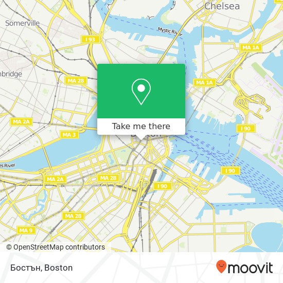 Бостън map