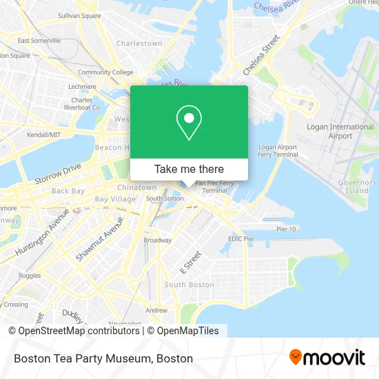 Boston Tea Party Museum map