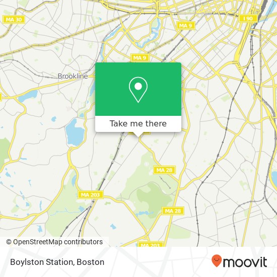 Mapa de Boylston Station