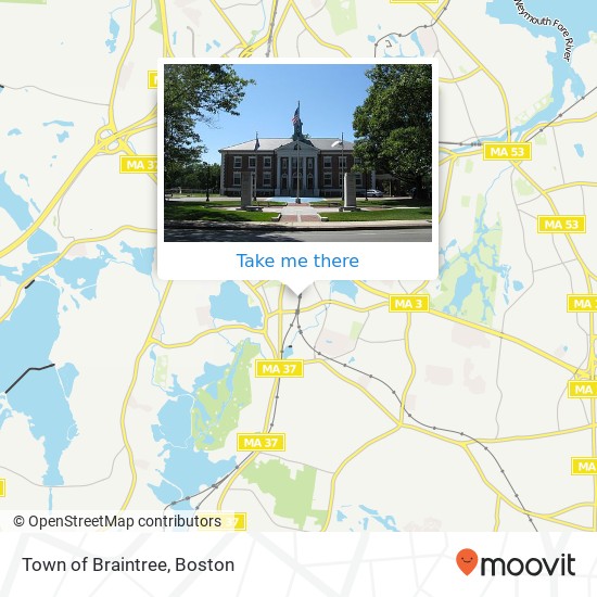 Mapa de Town of Braintree