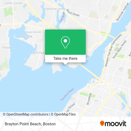 Brayton Point Beach map