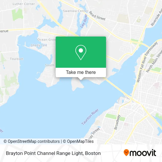 Brayton Point Channel Range Light map