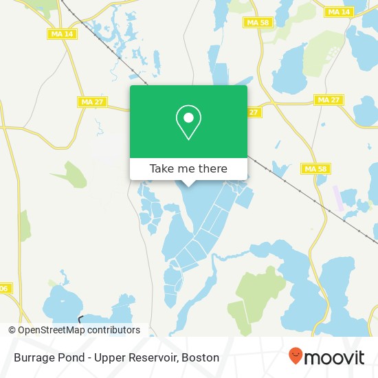Burrage Pond - Upper Reservoir map