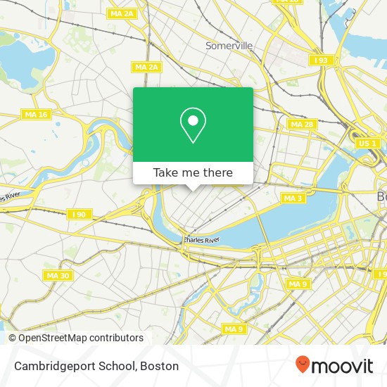 Cambridgeport School map