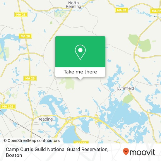 Mapa de Camp Curtis Guild National Guard Reservation