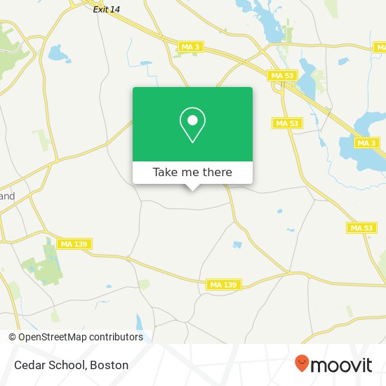 Mapa de Cedar School