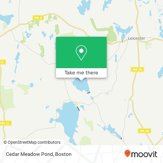 Cedar Meadow Pond map