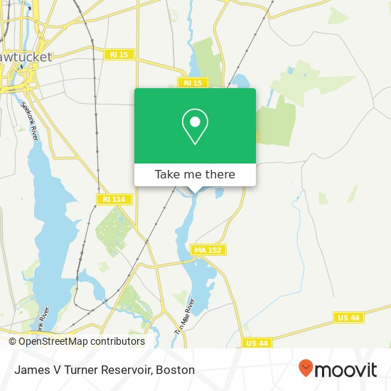 James V Turner Reservoir map