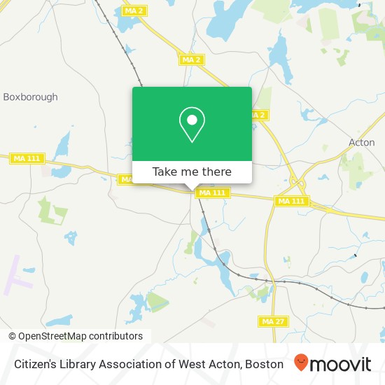 Citizen's Library Association of West Acton map