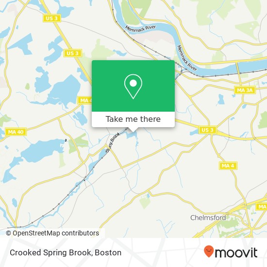 Mapa de Crooked Spring Brook