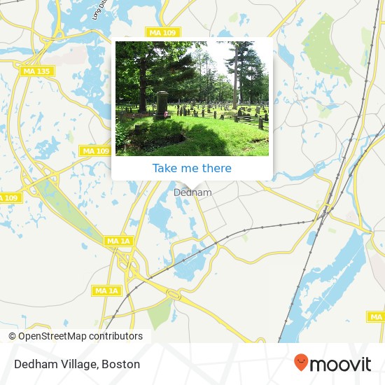 Mapa de Dedham Village