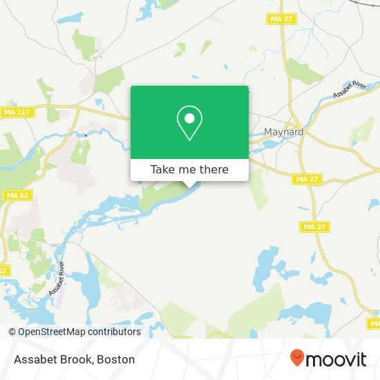 Assabet Brook map