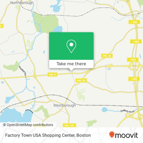 Factory Town USA Shopping Center map