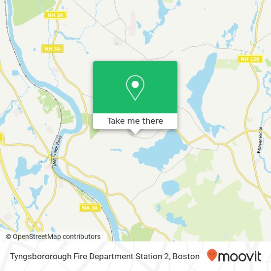 Tyngsbororough Fire Department Station 2 map