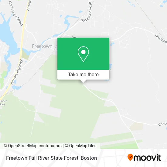 Freetown Fall River State Forest map