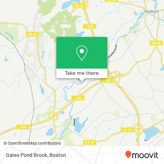 Gates Pond Brook map