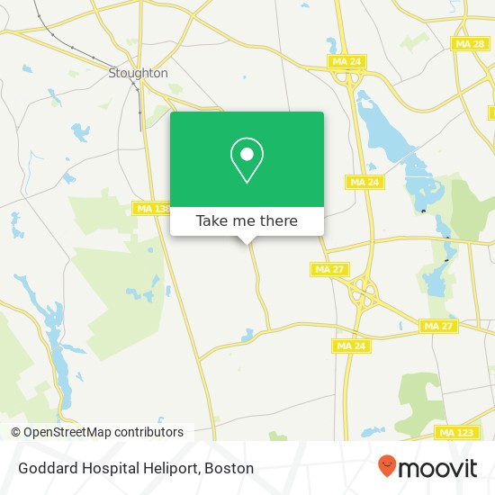 Goddard Hospital Heliport map