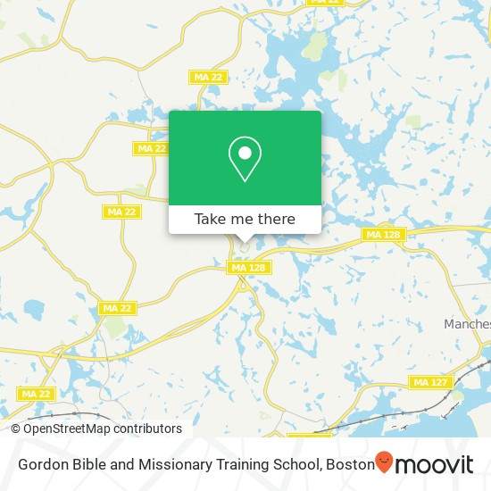 Gordon Bible and Missionary Training School map