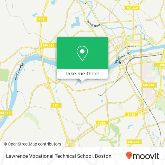 Mapa de Lawrence Vocational Technical School
