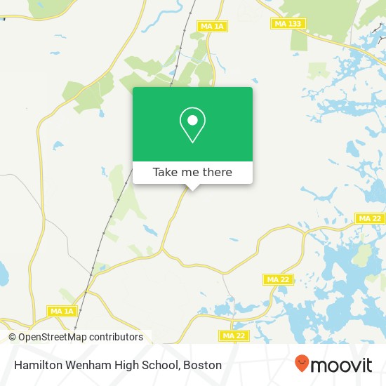 Hamilton Wenham High School map