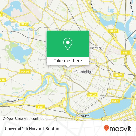 Università di Harvard map