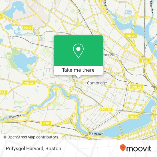 Prifysgol Harvard map