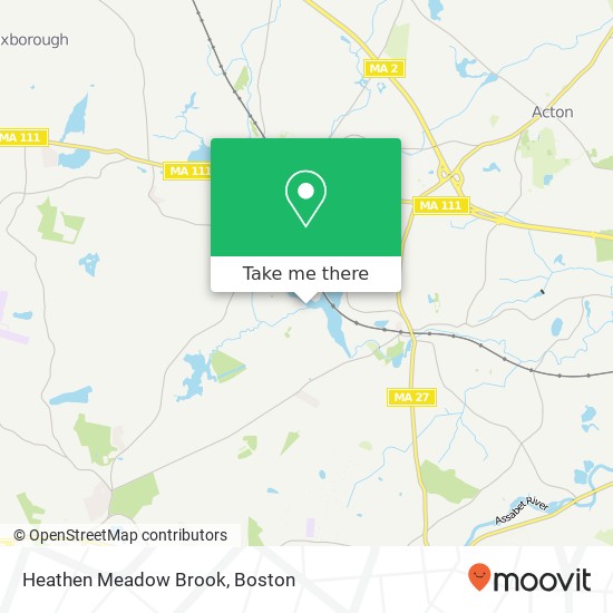Heathen Meadow Brook map