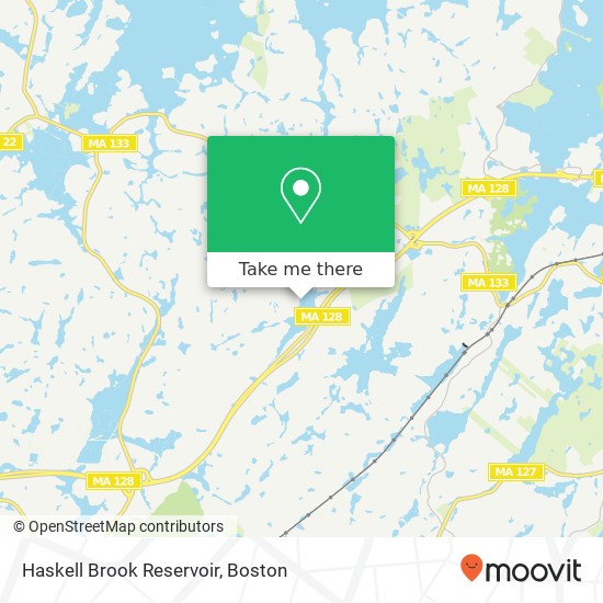 Mapa de Haskell Brook Reservoir