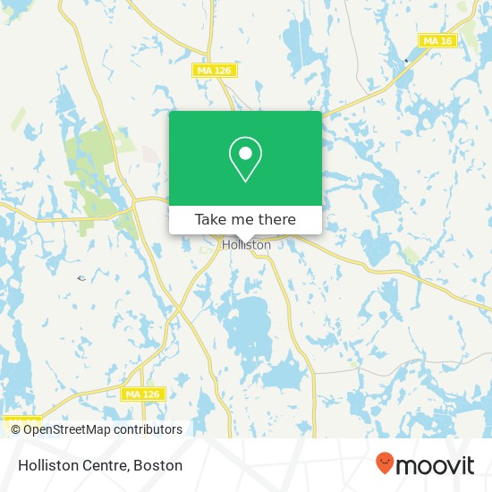 Holliston Centre map