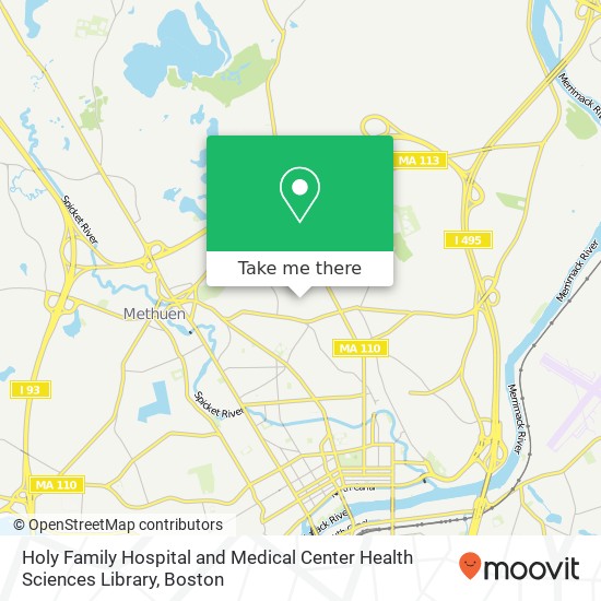 Mapa de Holy Family Hospital and Medical Center Health Sciences Library