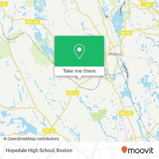 Mapa de Hopedale High School