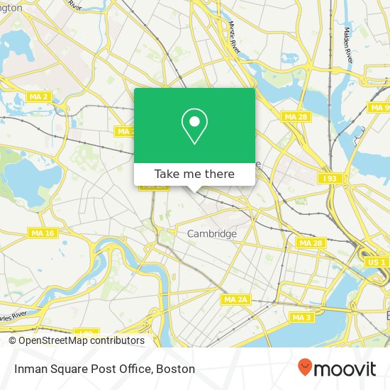 Mapa de Inman Square Post Office