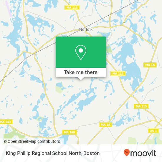 King Phillip Regional School North map