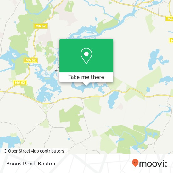 Boons Pond map