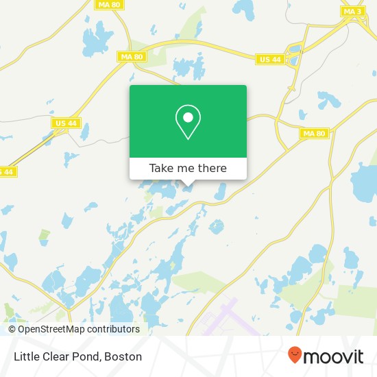 Little Clear Pond map