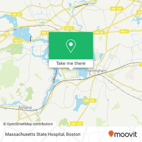 Massachusetts State Hospital map