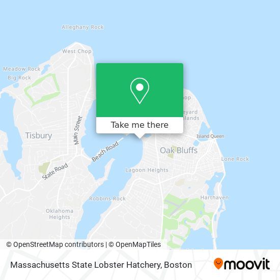 Mapa de Massachusetts State Lobster Hatchery
