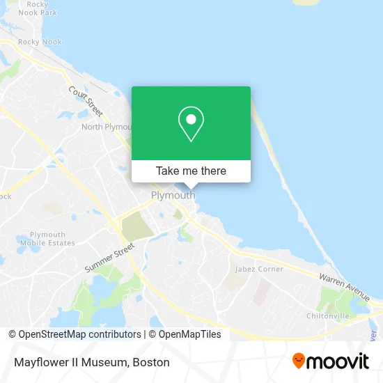 Mayflower II Museum map